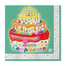 Tovaglioli Torta Compleanno (20 pz) Carta 33 x 33 cm Multicolor