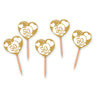 Picks Cuori 50° Anniversario Nozze d'Oro 6.5 cm