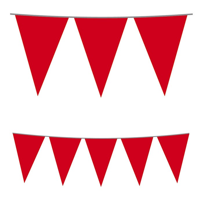 Festone Bandierina in Plastica Rossa