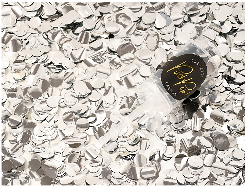 Spara Confetti Push Pop Silver