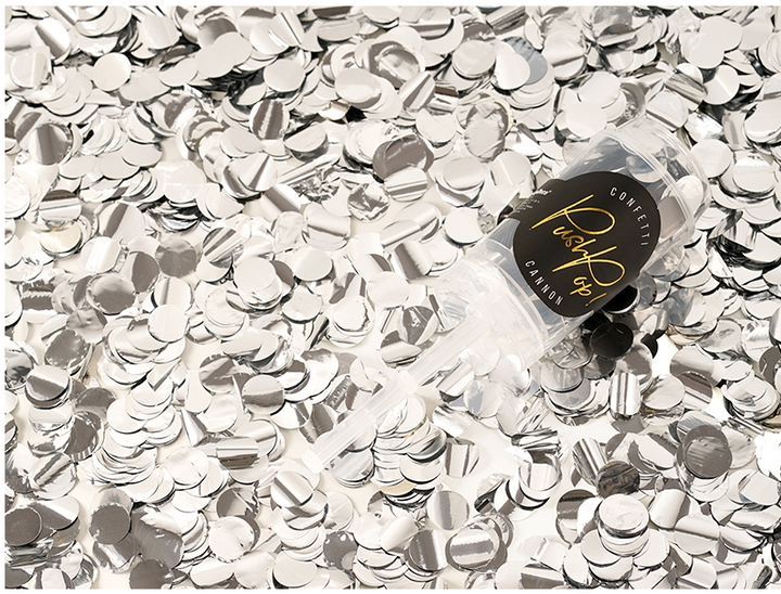 Spara Confetti Push Pop Silver