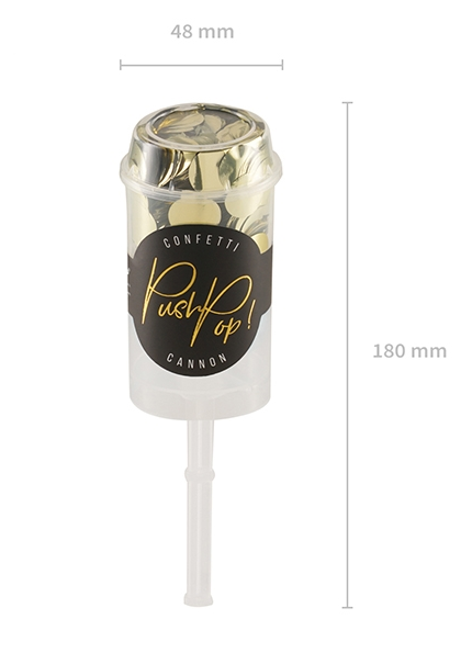 Spara Confetti Push Pop Gold
