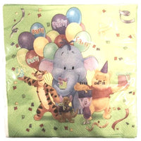 Tovaglioli di Carta Winnie The Pooh verdi 33x33 33 x 33 cm