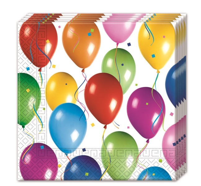 Tovaglioli di Carta Balloon Multicolor 33x33