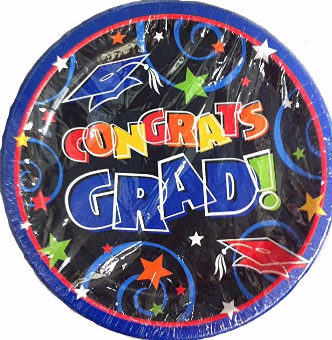 Piatti di Carta Laurea Congrats da 23 cm