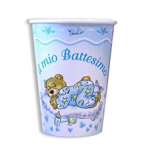 Bicchieri il Mio Battesimo Orsetto Celesti (10 pz)
