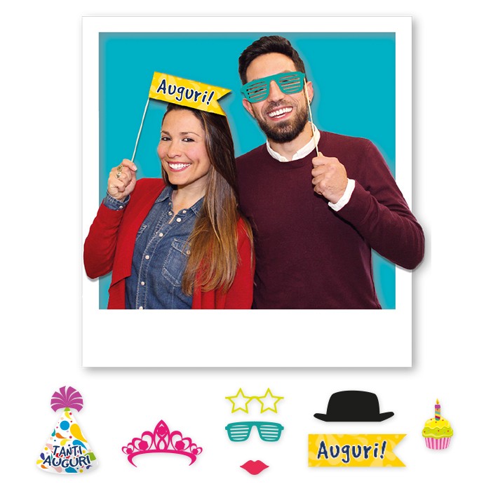 Maxi Photo Boot Buon Compleanno (8 pz)