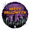 Palloncino Tondo Zombie Happy Halloween Mylar 45 cm