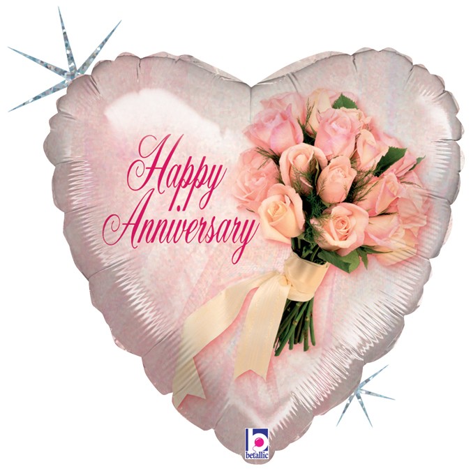 Palloncino Cuore Happy Anniversary