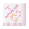 Tovaglioli di Carta Battesimo Teddy Rosa 33 x 33 cm