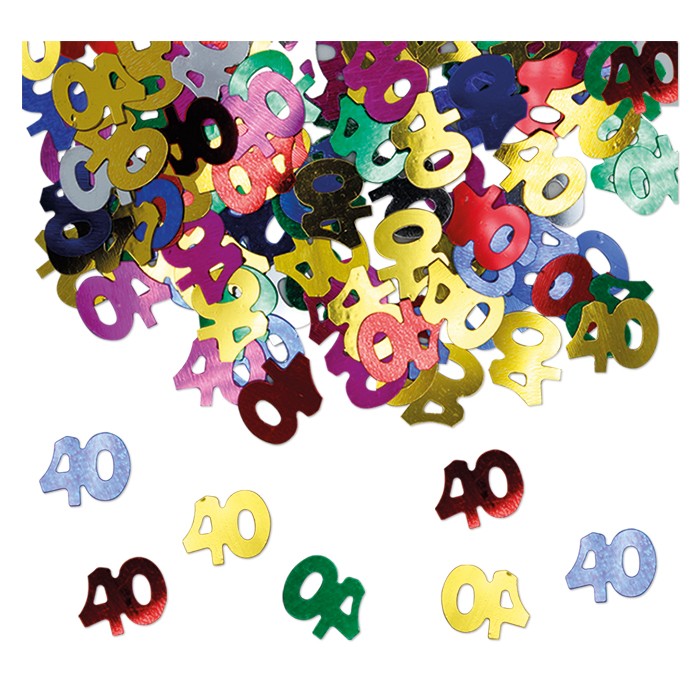 Confetti Decorativi Numero 40 Multicolor