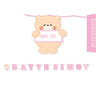 Festone Battesimo Rosa Teddy 25 cm