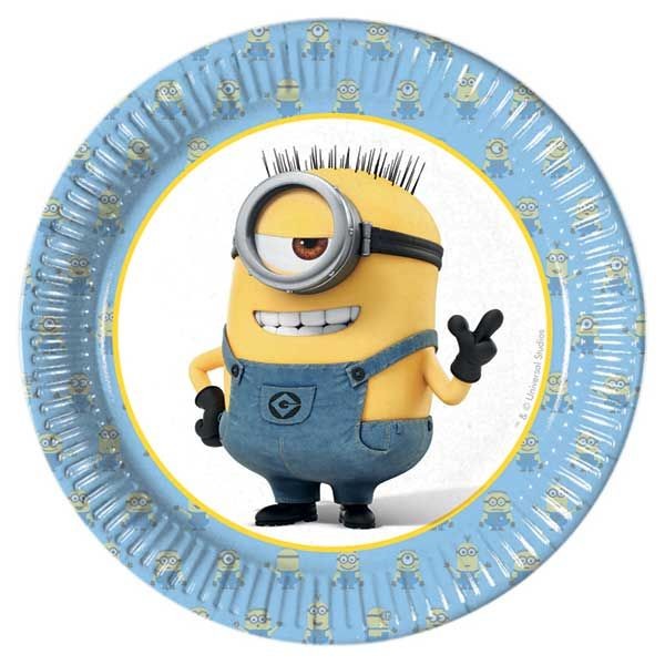 Piattinidi Carta Minions Lovely da 20 cm (8 pz)
