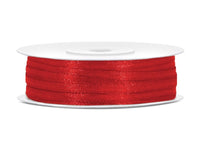 Nastrino Sottile di Stoffa Rosso 3 mm x 50 mt