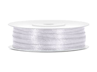 Nastrino Sottile di Stoffa Bianco 3 mm x 50 mt