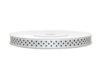 Nastrino di Stoffa Bianco con Pois Neri 6 mm x 25 mt