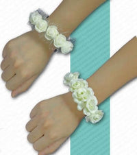Bracciale Con Fiori Misti Bianco