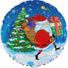 Palloncino Tondo Babbo Natale Blu Mylar