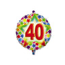 Palloncino Tondo Numero 40 Mylar 45 cm Multicolor