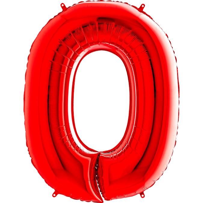 Palloncino Gigante Numero 0 (zero) - Rosso