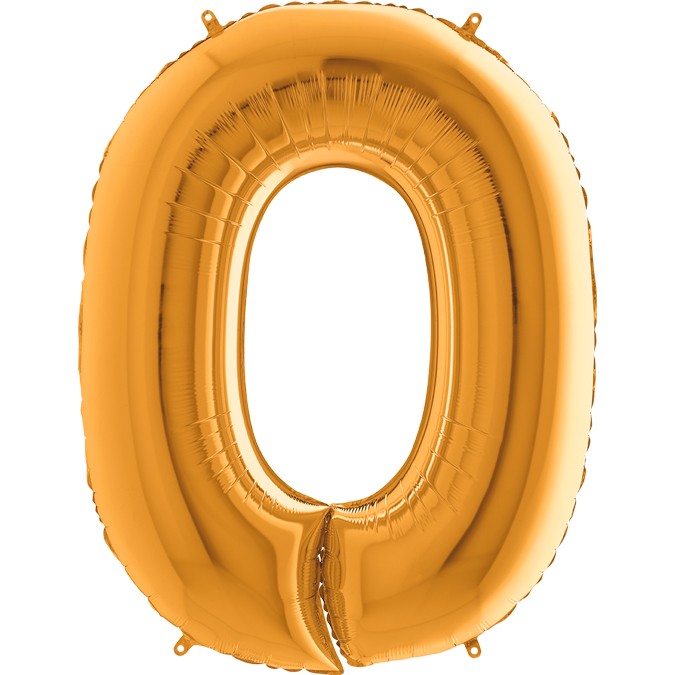Palloncino Gigante Numero 0 (zero) - Oro