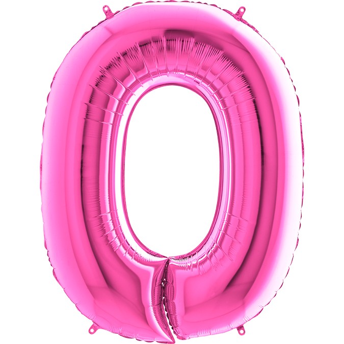 Palloncino Gigante Numero 0 (zero) - Fucsia