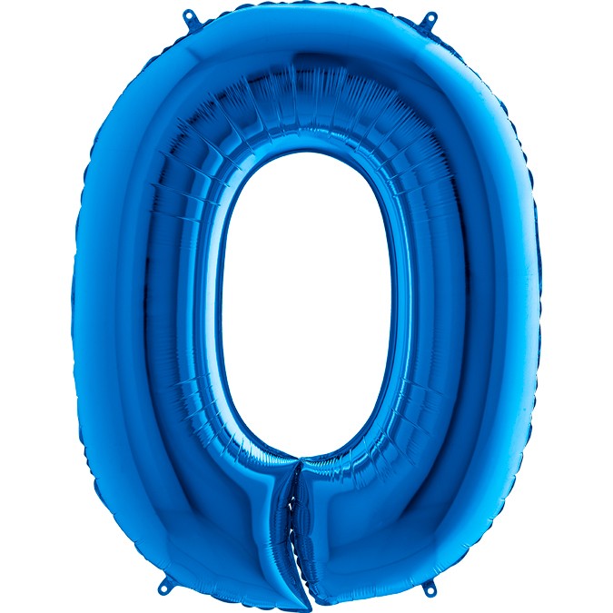 Palloncino Gigante Numero 0 (zero) - Blu