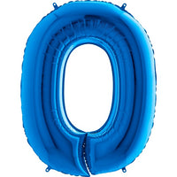 Palloncino Gigante Numero 0 (zero) - Blu Mylar 100 cm