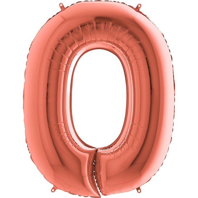 Palloncino Gigante Numero 0 (zero) - Rosa Gold
