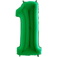 Palloncino Gigante Numero 1 (uno) - Verde Mylar 100 cm