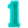 Palloncino Gigante Numero 1 (uno) - Tiffany Mylar 100 cm