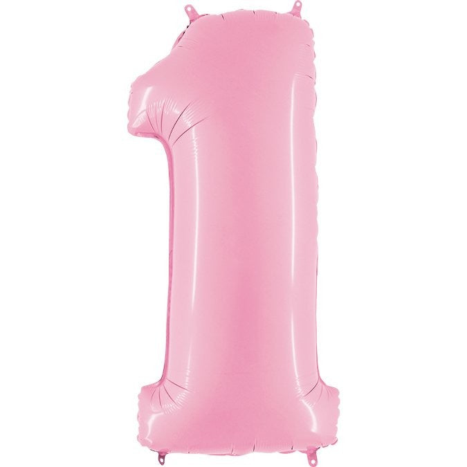 Palloncino Gigante Numero 1 (uno) - Rosa