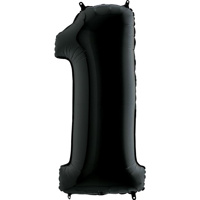Palloncino Gigante Numero 1 (uno) - Nero