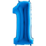 Palloncino Gigante Numero 1 (uno) - Blu Mylar 100 cm