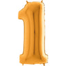 Palloncino Gigante Numero 1 (uno) - Oro Mylar 100 cm