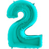 Palloncino Gigante Numero 2 (due) - Tiffany Mylar 100 cm