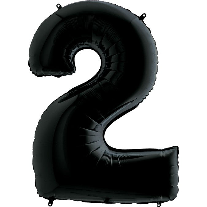Palloncino Gigante Numero 2 (due) - Nero