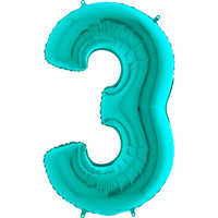 Palloncino Gigante Numero 3 (Tre) - Tiffany Mylar 100 cm