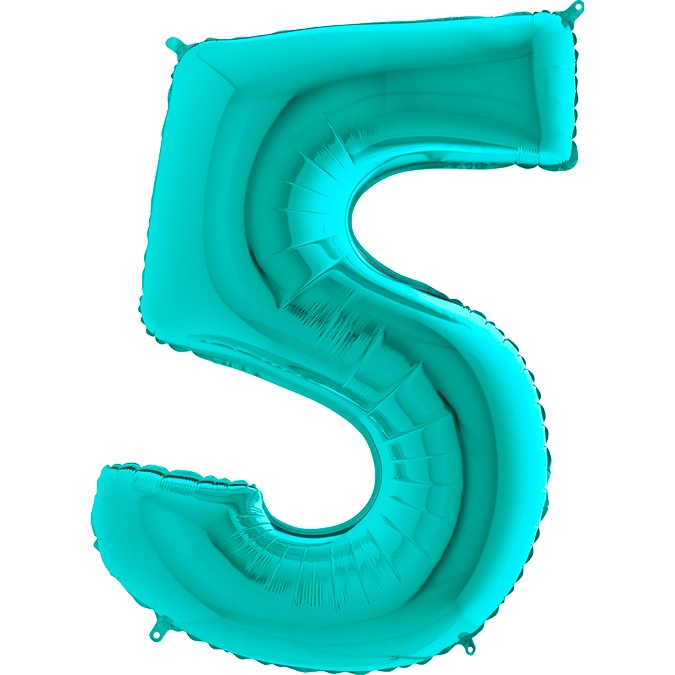 Palloncino Gigante Numero 5 (cinque) - Tiffany