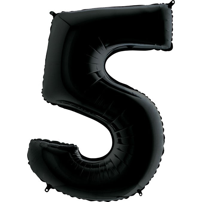 Palloncino Gigante Numero 5 (cinque) - Nero