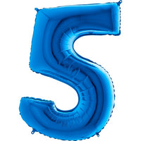 Palloncino Gigante Numero 5 (cinque) - Blu Mylar 100 cm