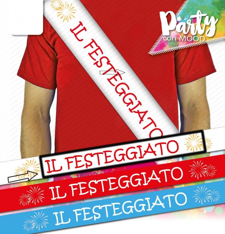 Fascia in Tessuto  il Festeggiato - Bianco