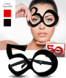 Occhiali Party Numero 50 - Rossi Plastica 15 cm Rosso