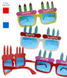 Occhiali Giganti Happy Birthday Blu Plastica 23 cm