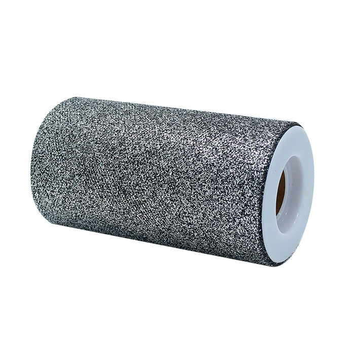 Tulle Glitter Silver Prestige 12,5 x 25 mt