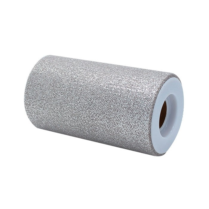 Tulle Glitter Argento 12,5 x 25 mt