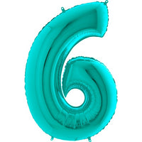 Palloncino Gigante Numero 6 (sei) - Tiffany Mylar 100 cm
