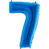 Palloncino Gigante Numero 7 (sette) - Blu Mylar 100 cm
