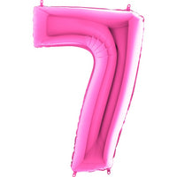 Palloncino Gigante Numero 7 (sette) - Fucsia Mylar 100 cm