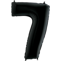 Palloncino Gigante Numero 7 (sette) - Nero Mylar 100 cm
